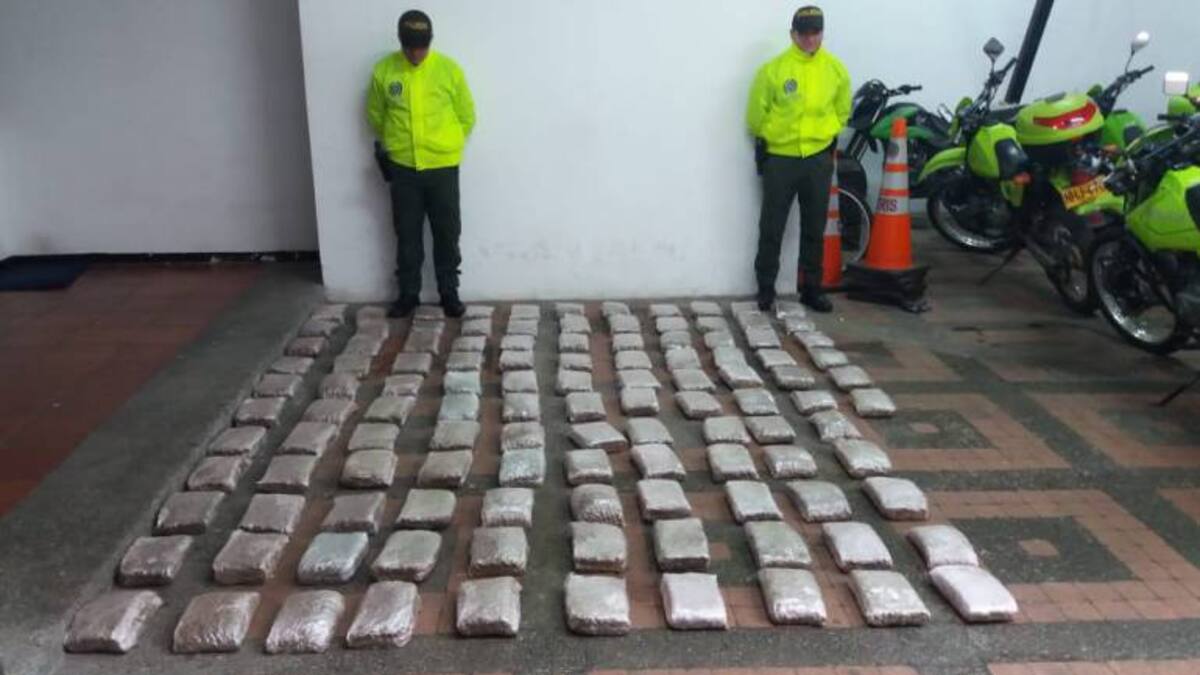 Autoridades de Risaralda incautaron un cargamento de 68 kilos de marihuana