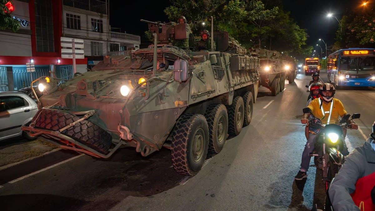Cali inicia despliegue militar con vehículos blindados y refuerzo de seguridad electoral