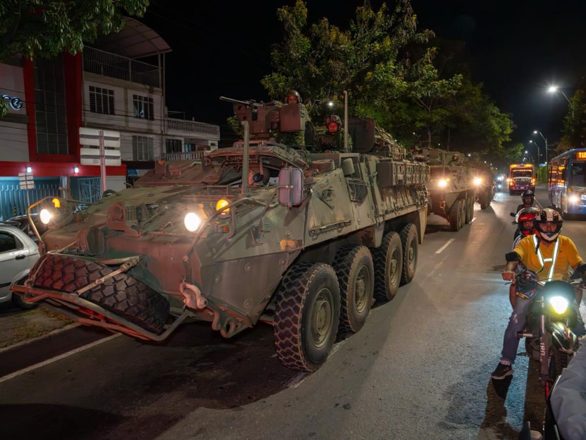 Cali inicia despliegue militar con vehículos blindados y refuerzo de seguridad electoral