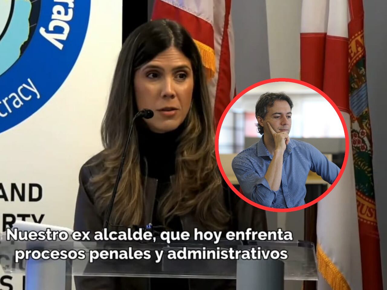 Proantioquia en el Congreso de EEUU. Imagen tomada de la transmisión del discurso.