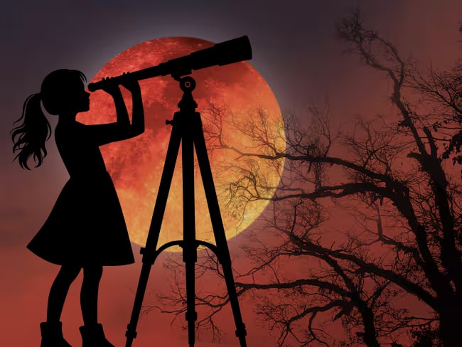 Eclipse lunar septiembre 2025. Imagen vía Getty Images / ekapol