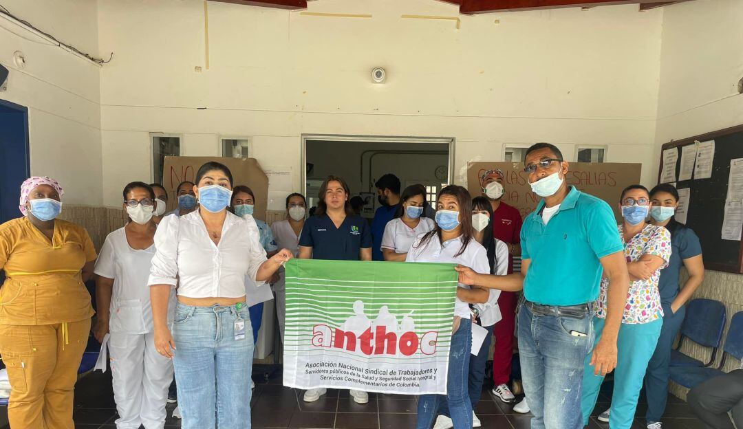 Protesta en ESE San Vicente de Paul. 