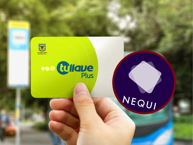 Recarga tarjeta TuLlave con Nequi. Imagen de referencia