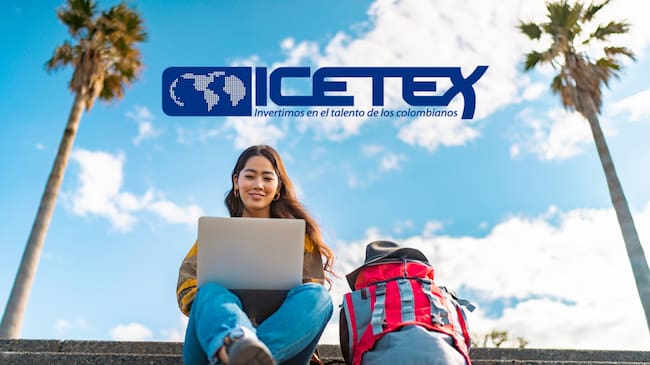 Imagen de referencia de Getty Images y logo ICETEX
