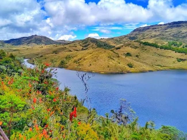 Embalse de Teatinos que surte de agua a la ciudad de Tunja / Foto Suministrada.