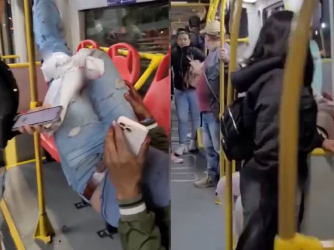 Pasajero de Transmilenio fue apuñalado por ladrón: señalan que autoridades no actuaron rápido. Foto: Redes sociales/Caracol Radio.
