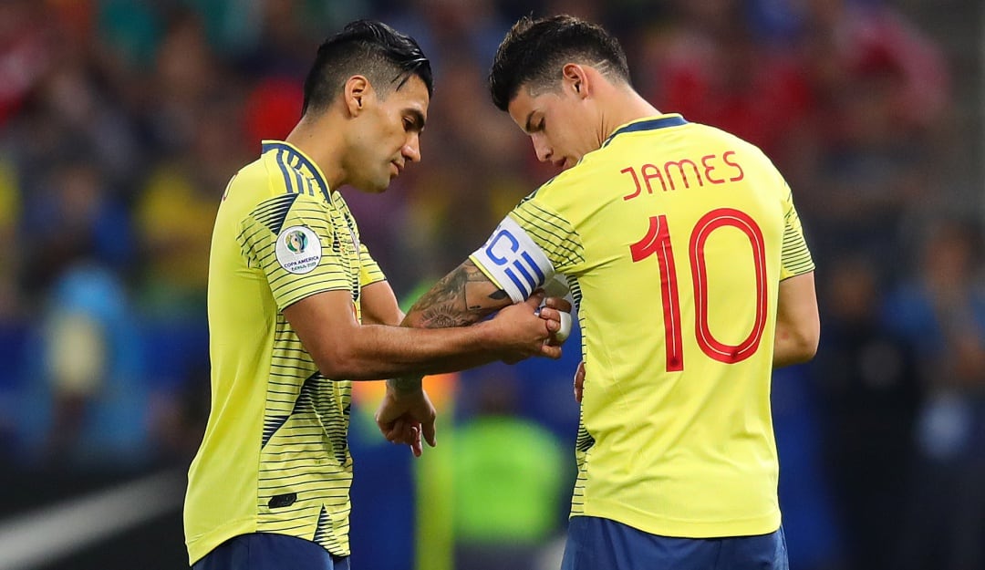 Falcao García y James Rodríguez durante la Copa América de Chile 2015.
