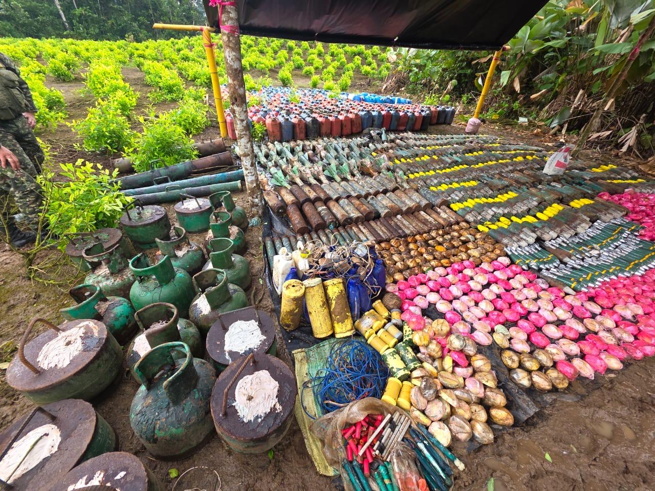 Explosivos destruidos en Nariño | Foto: Ejército