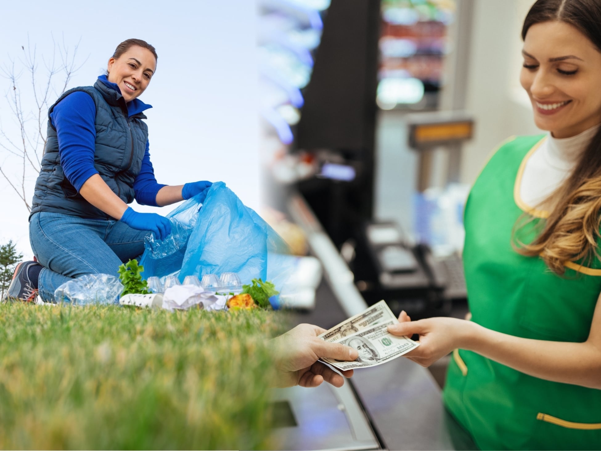Imágenes ilustrativas de cargos como recolector de residuos y manejo de caja (Crédito: Getty Images)