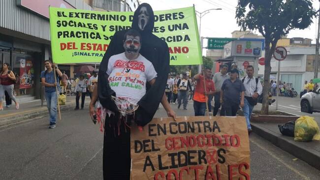 Protestas de líderes sociales