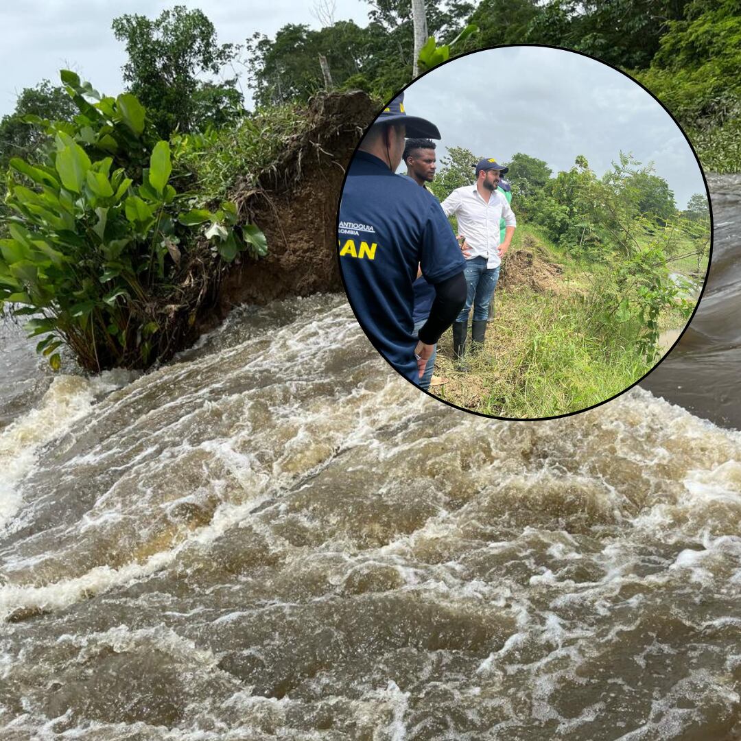 Gobernación de Antioquia atiende emergencia en Urabá causada en la temporada de lluvias. Foto: Cortesía Gobernación de Antioquia.