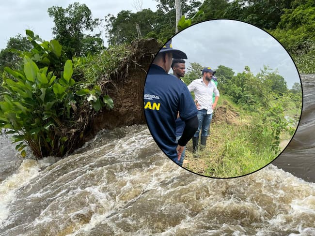 Gobernación de Antioquia atiende emergencia en Urabá causada en la temporada de lluvias. Foto: Cortesía Gobernación de Antioquia.