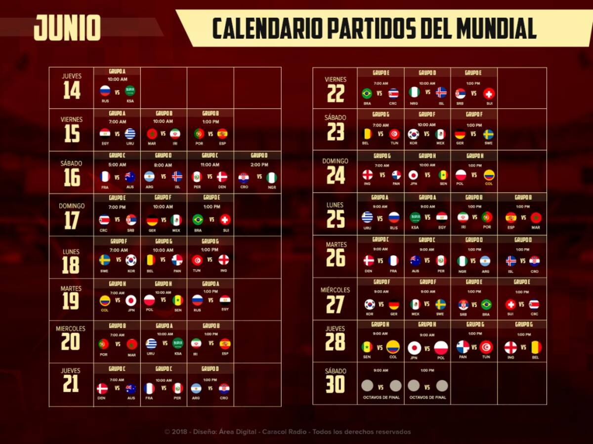 Prográmese: ¡Llegó Junio, el mes del Mundial!