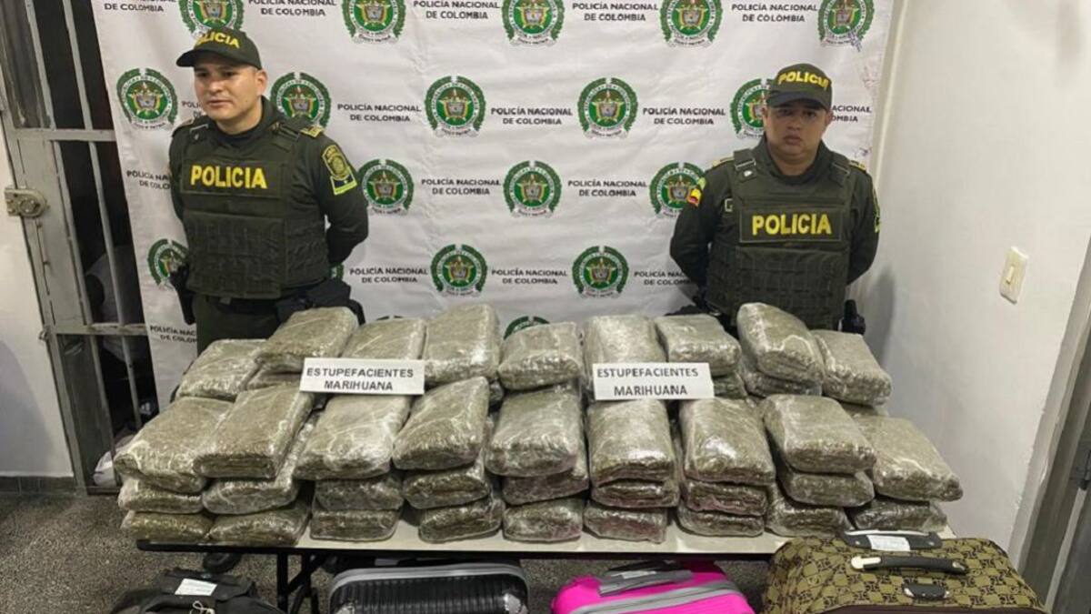 Como encomienda pretendían enviar 30 kilos de marihuana a Nariño