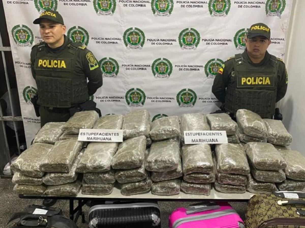 Como encomienda pretendían enviar 30 kilos de marihuana a Nariño