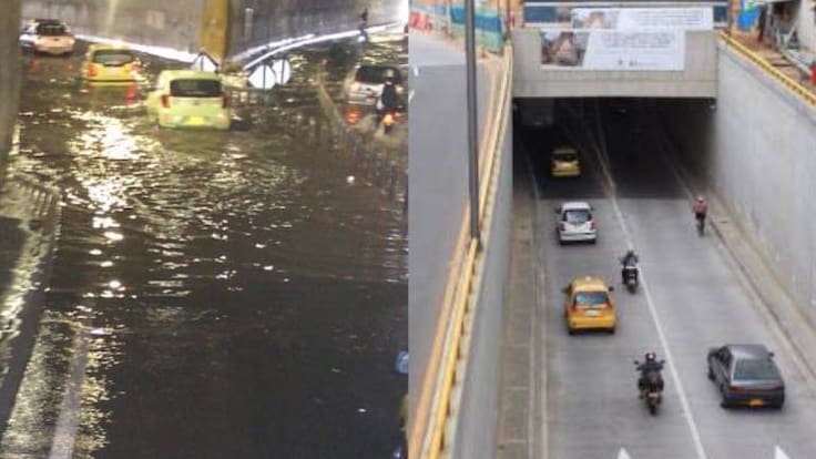 Basura en las alcantarilla produjo inundación del intercambiador del Mesón de los Búcaros