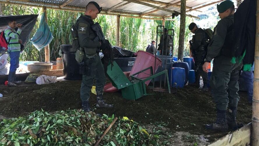 Destruyen laboratorio para procesar coca / Foto:  Archivo - Policía Nacional