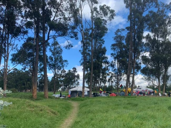 Lo que piden jóvenes de la primera línea que asentaron campamento en Bogotá
