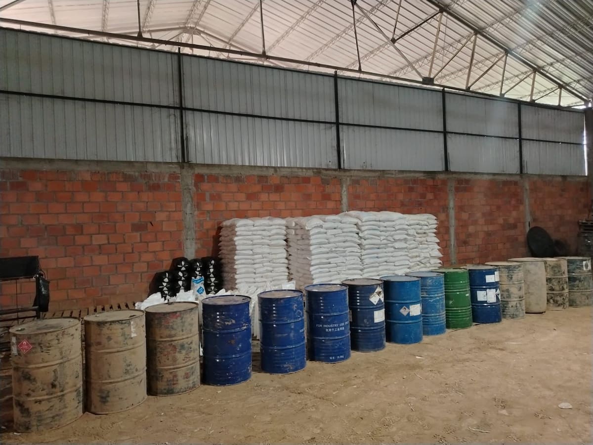 Golpe al narcotráfico: incautan más de 16 toneladas de insumos químicos en el Cesar