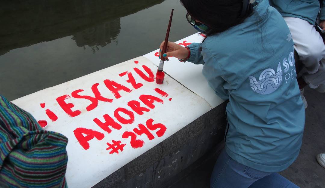 Manifestaciones exigiendo la ratificación del Acuerdo de Escazú.              Foto: Getty 
