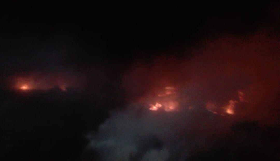Incendio en el Nevado del Ruíz