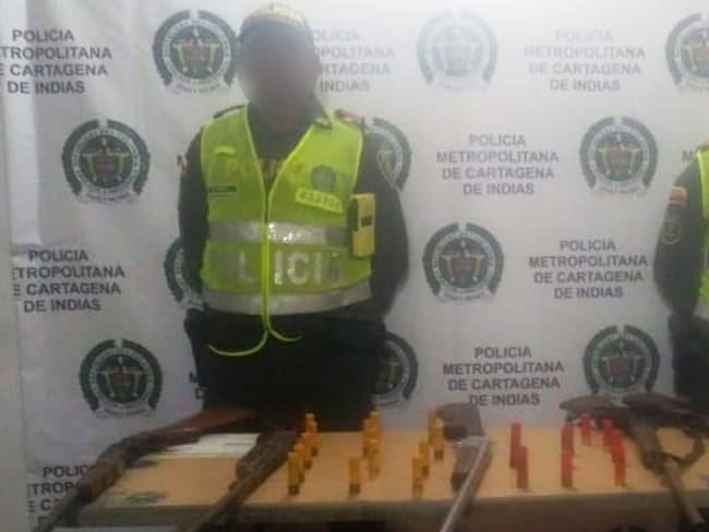 Cinco escopetas con munición fueron halladas por la Policía de Bolívar