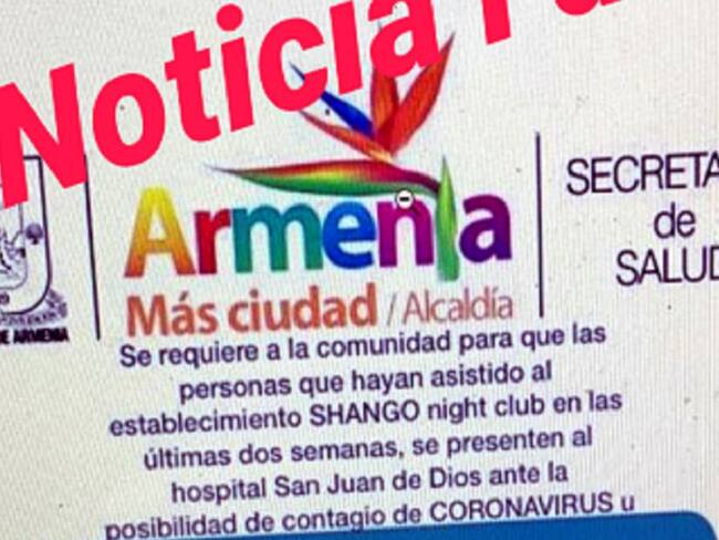 Falsa información sobre coronavirus comprometió a club nocturno en Armenia