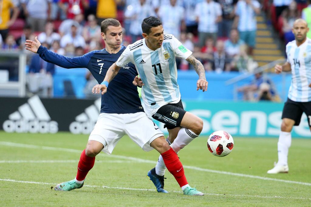 Enfrentamiento entre Francia y Argentina por los octavos de final del Mundial de Rusia 2018 (Photo by Jean Catuffe/Getty Images)
