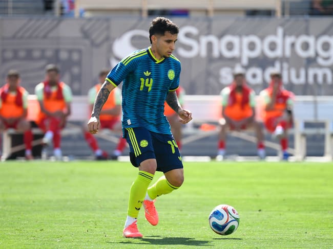 Gustavo Puerta en partido Colombia vs Jordania - Crédito: Federación Colombiana de Fútbol