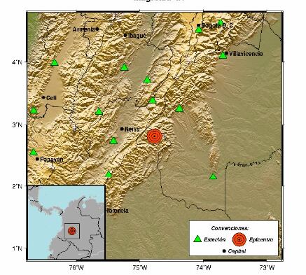 Sismo con epicentro en San Vicente del Caguán, Caquetá con una magnitud de 4.1.