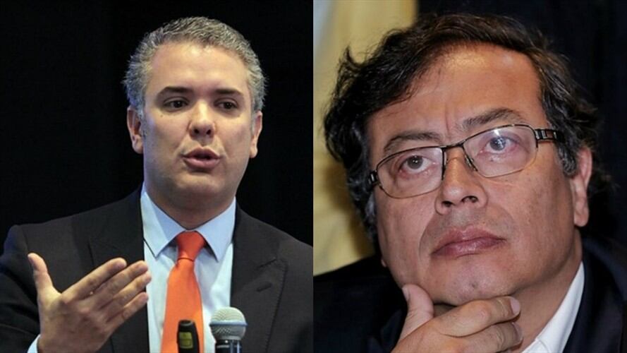 Iván Duque y Gustavo Petro. Foto: Colprensa