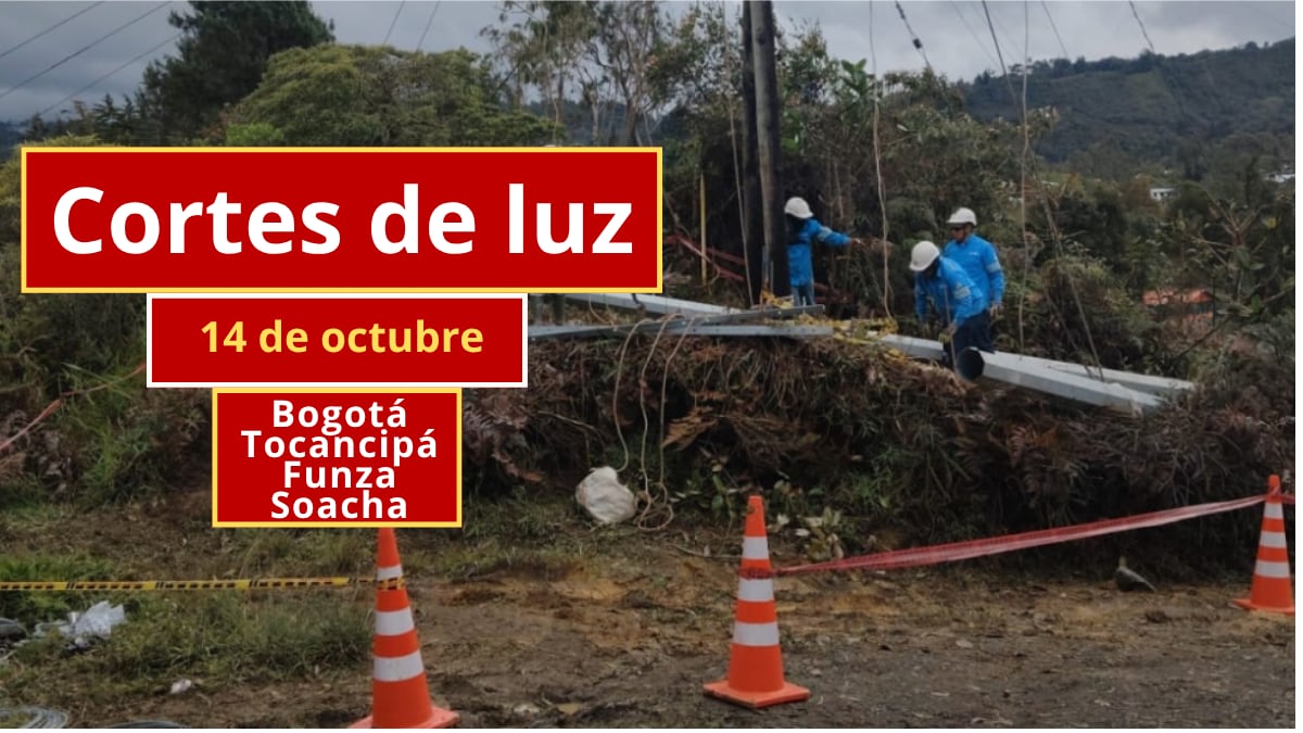 Cortes de luz en Bogotá y municipios aledaño este 14 de octubre. Foto: Enel Colombia.