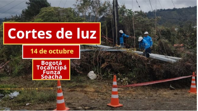 Cortes de luz en Bogotá y municipios aledaño este 14 de octubre. Foto: Enel Colombia.