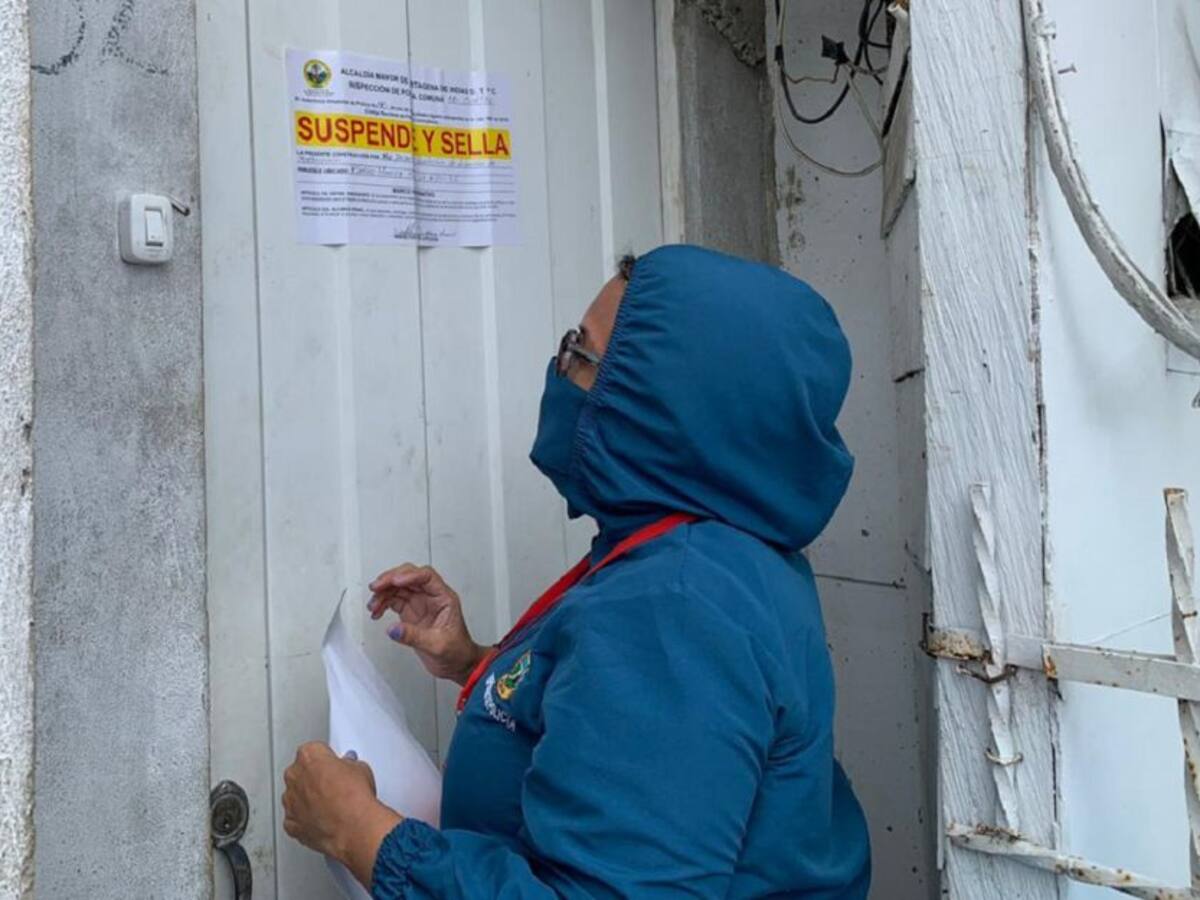 Sellan dos obras por presuntas irregularidades en Cartagena