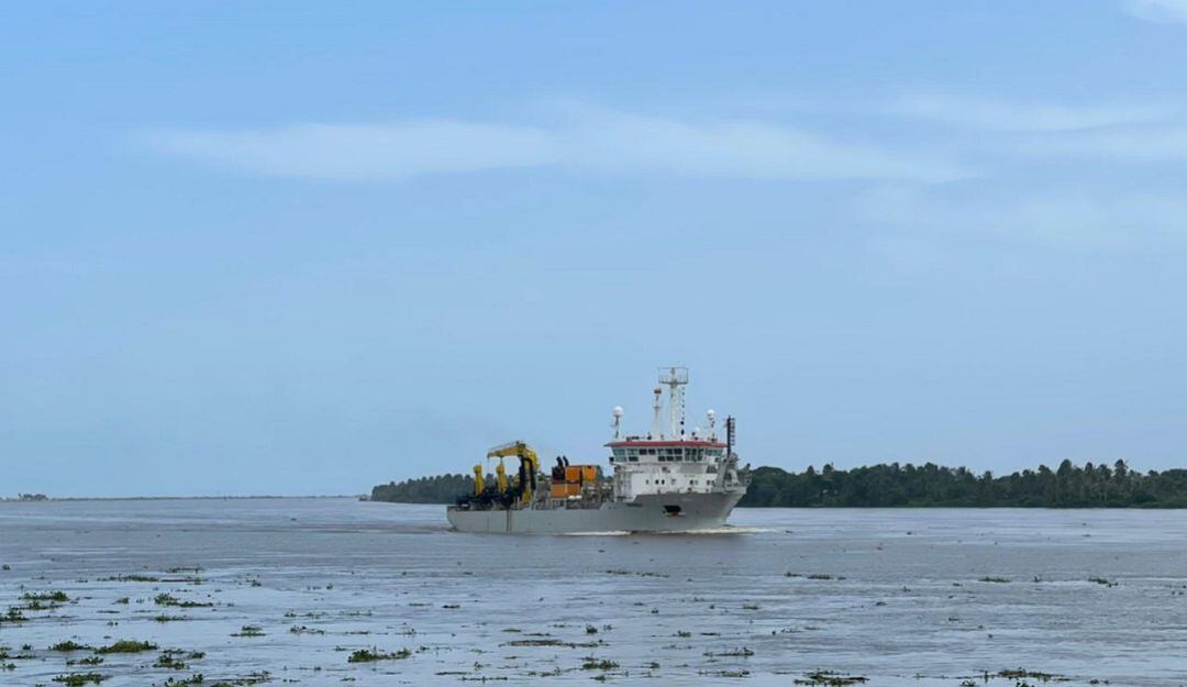 Draga Taccola que llegó a Baranquilla para los trabajos en el canal de acceso al Puerto de Barranquilla.