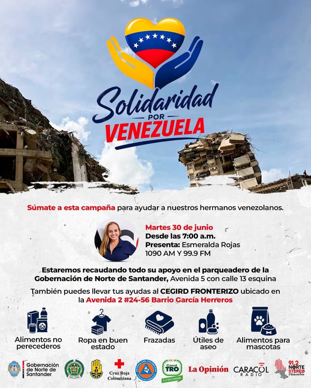 “Juntos por Venezuela”, una iniciativa de Prisa Media y la gobernación de Norte de Santander.