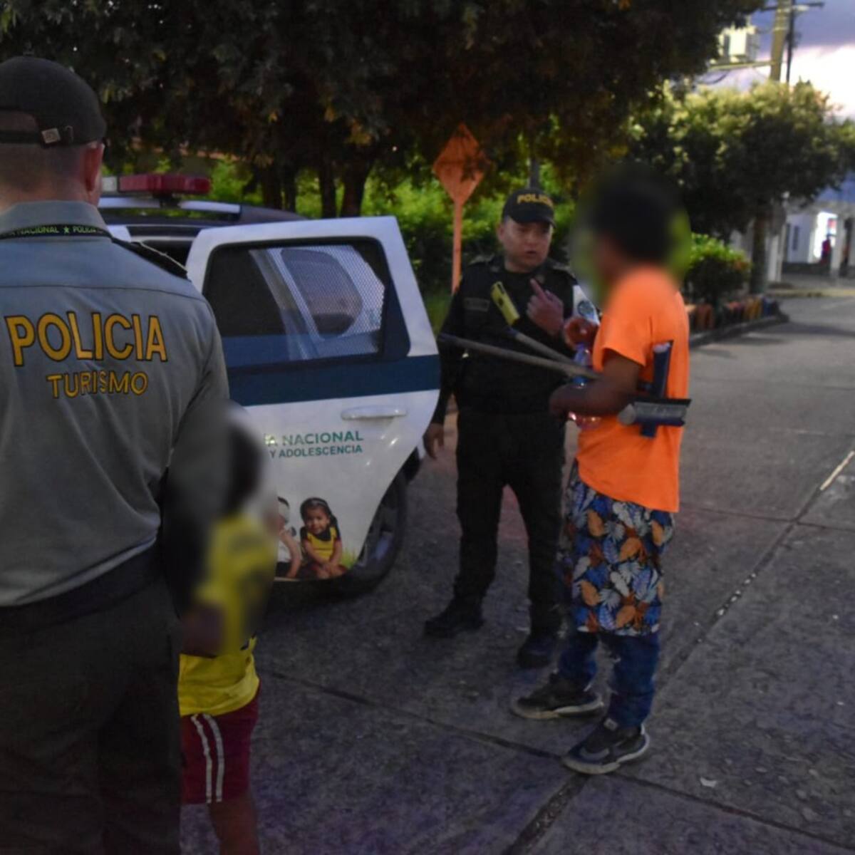 Policía rescata cuatro menores que se encontraban en mendicidad
