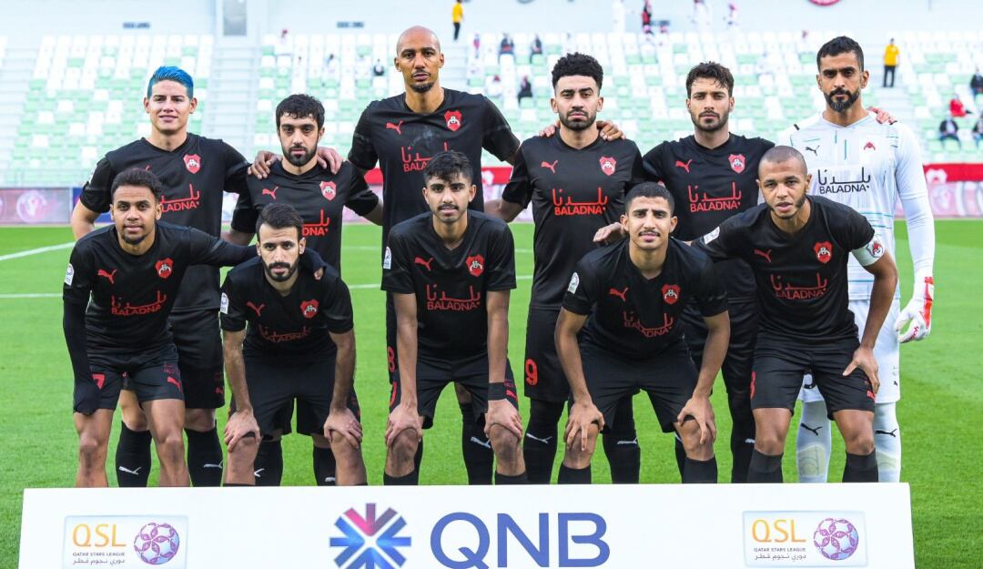 James Rodríguez fue titular en el último partido de Al-Rayyan en el año.