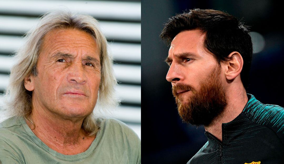 Hugo Gatti (izq.) y Lionel Messi (der.)