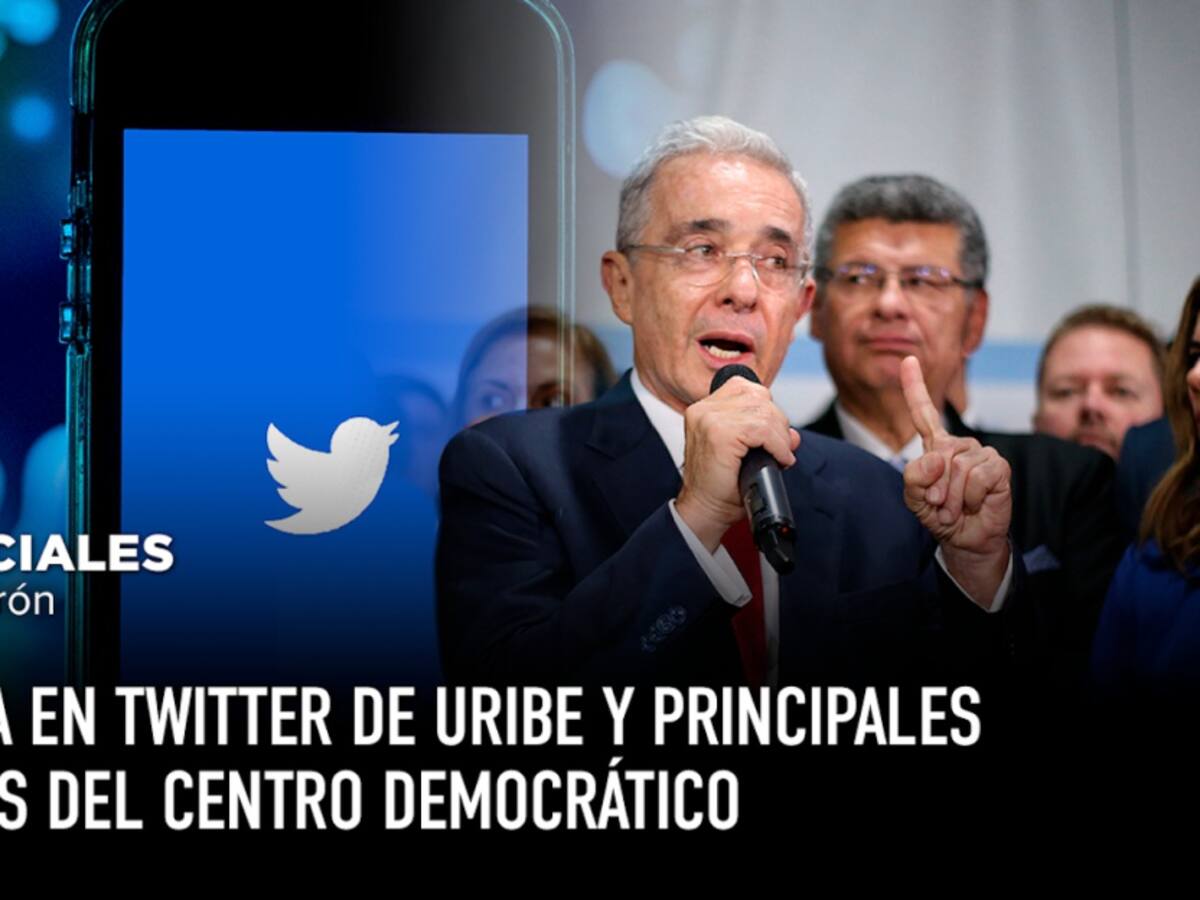 Distancia en Twitter de Uribe y principales miembros del Centro Democrático