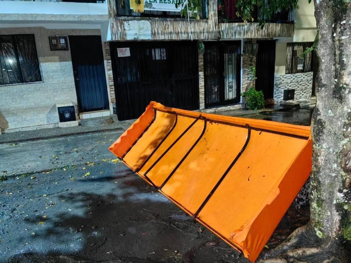 Cuatro viviendas afectadas tras un vendaval en Filadelfia, Caldas