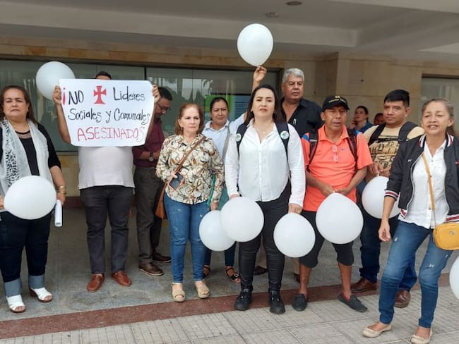 Con plantón, líderes rechazaron muerte de Ángela Quijano