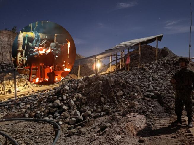 Minas intervenidas en Zaragoza, Antioquia- fotos Brigada 11 del Ejército.