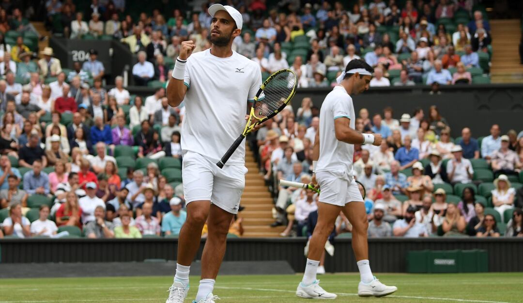 Juan Sebastián Cabal y Robert Farah en Wimbledon (imagen de archivo).