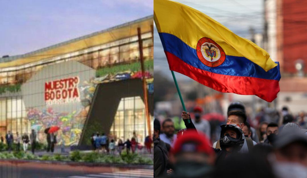 Manifestantes llegaron al Centro Comercial de Tomás Uribe a protestar