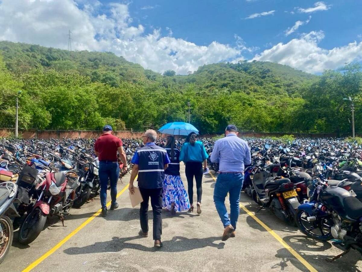 Procuraduría inspecciona patios de la Dirección de Tránsito