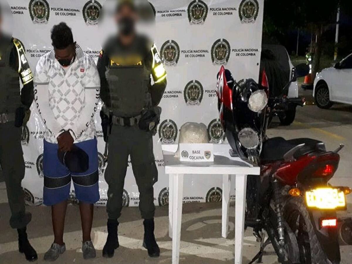 Capturan a un hombre con 6 kilos de base de coca y 500 dosis de bazuco