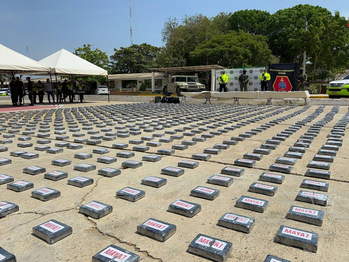 Incautan más de una tonelada de cocaína en La Guajira