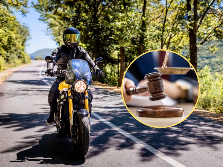 Moto en carretera / Juez (Getty Images)