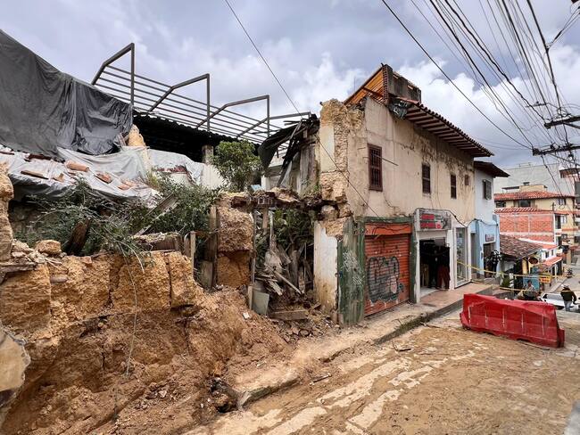 Casa desplomada en Marinilla es bien de interés cultural y patrimonial. Foto: Alcaldía de Marinilla.